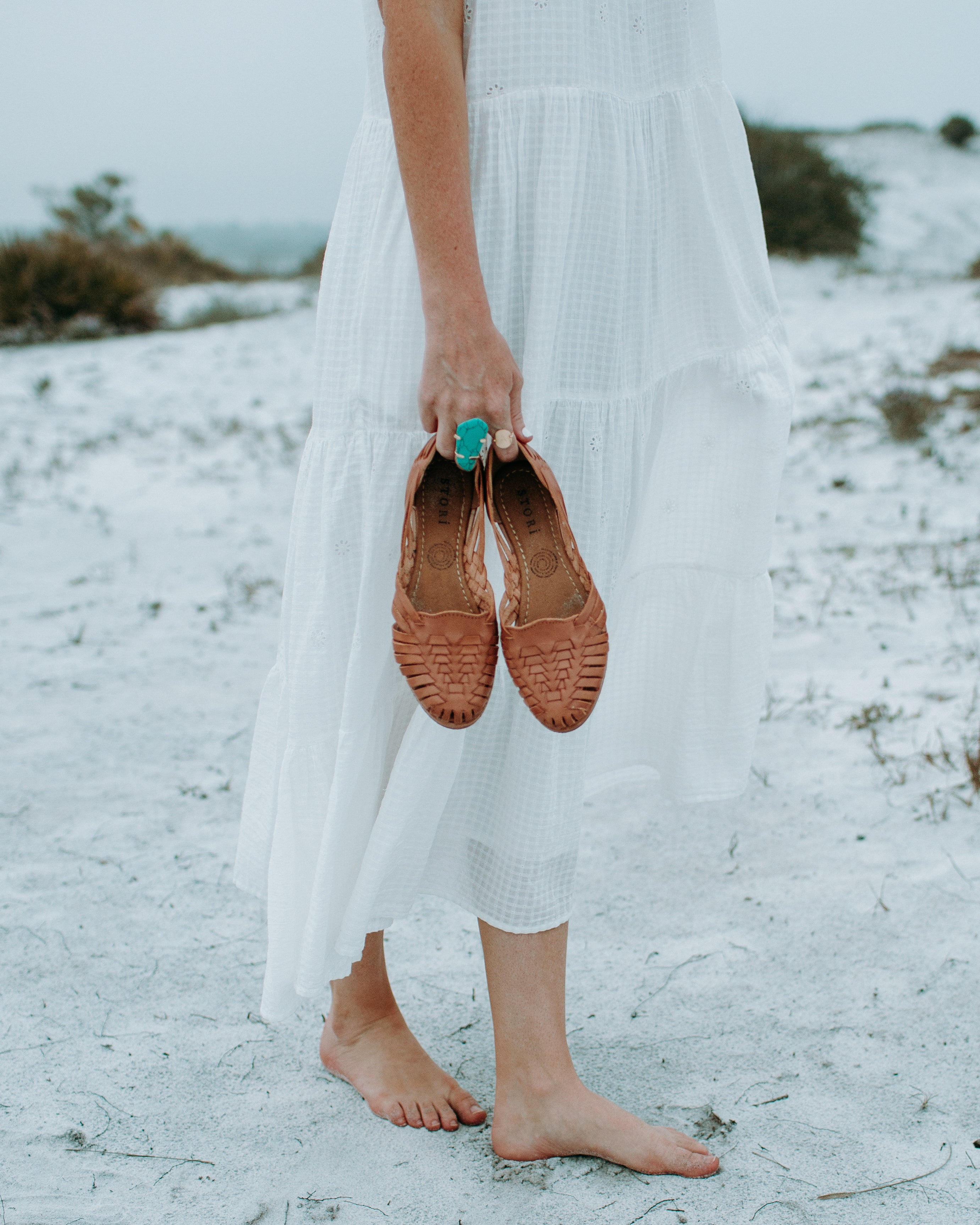 The Vintage Tan Storifootwear Mexican Huarache Sandal Stori